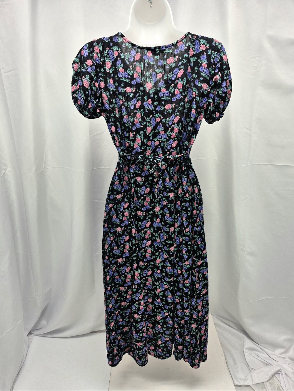 VTG Sarah Richards Floral Button Front Maxi Dress S. Cottagecore Fairycore Rare - Picture 3 of 9
